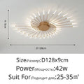 Modern gold nordic led ceiling light for living room