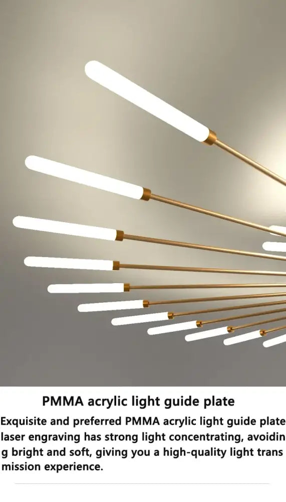 Modern gold nordic led ceiling light for living room