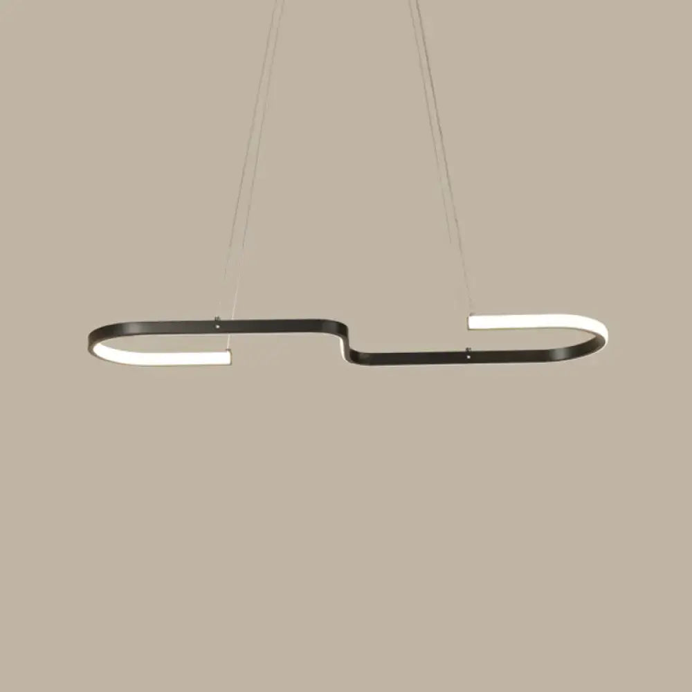 Modern gold interlocking ring pendant light dining room ceiling lamp