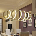 Minimalist white spiral led pendant light for dining room