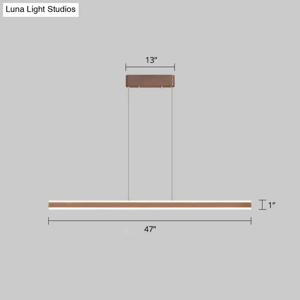 Modern copper triangle led hanging lamp kitchen island light