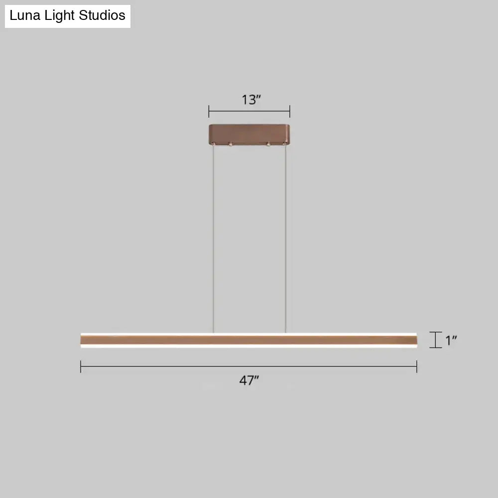 Modern copper triangle led hanging lamp kitchen island light