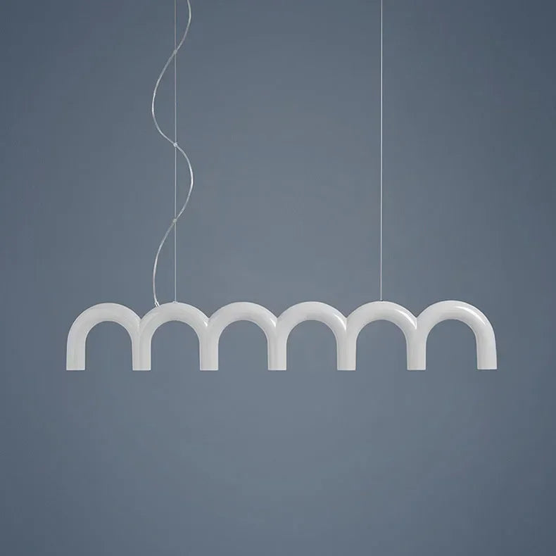 Modern black u-shaped chandelier for bedroom and kitchen