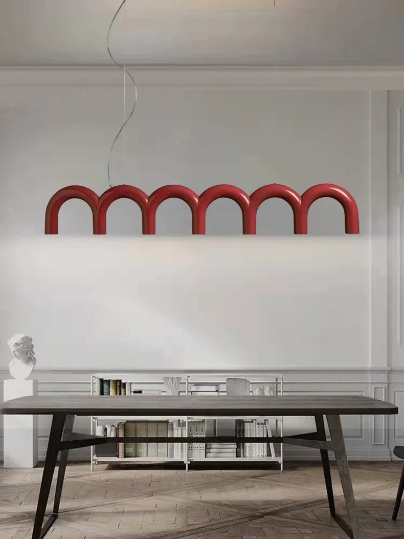 Modern black u-shaped chandelier for bedroom and kitchen