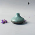 Matte black ceramic small vase elegant japanese living room decor