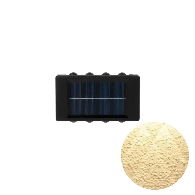 Modern black rectangular solar led outdoor wall lights garden patio