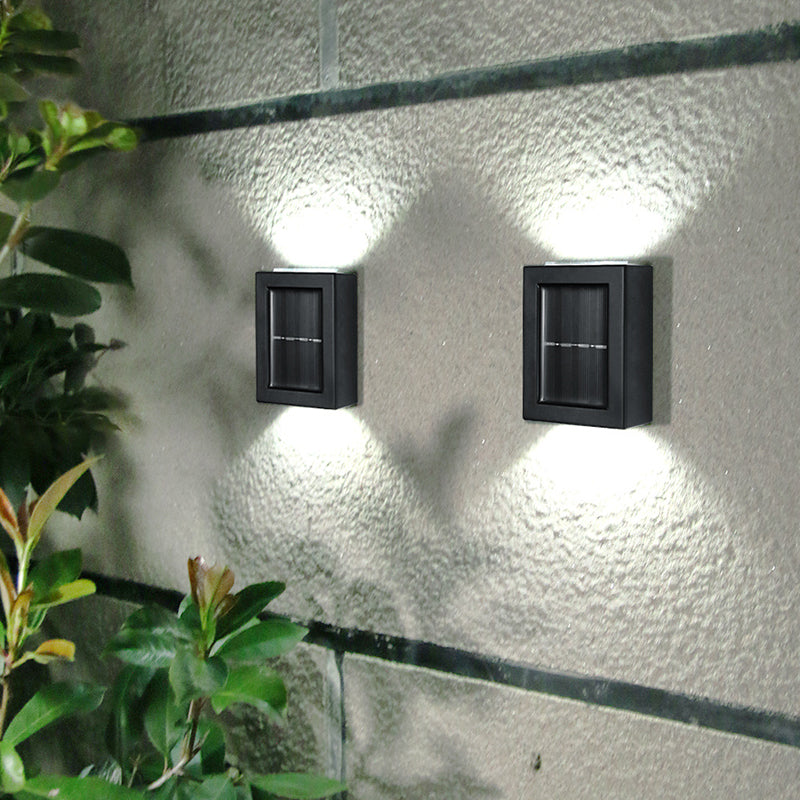 Modern matte black rectangular outdoor led lights garden wall decor