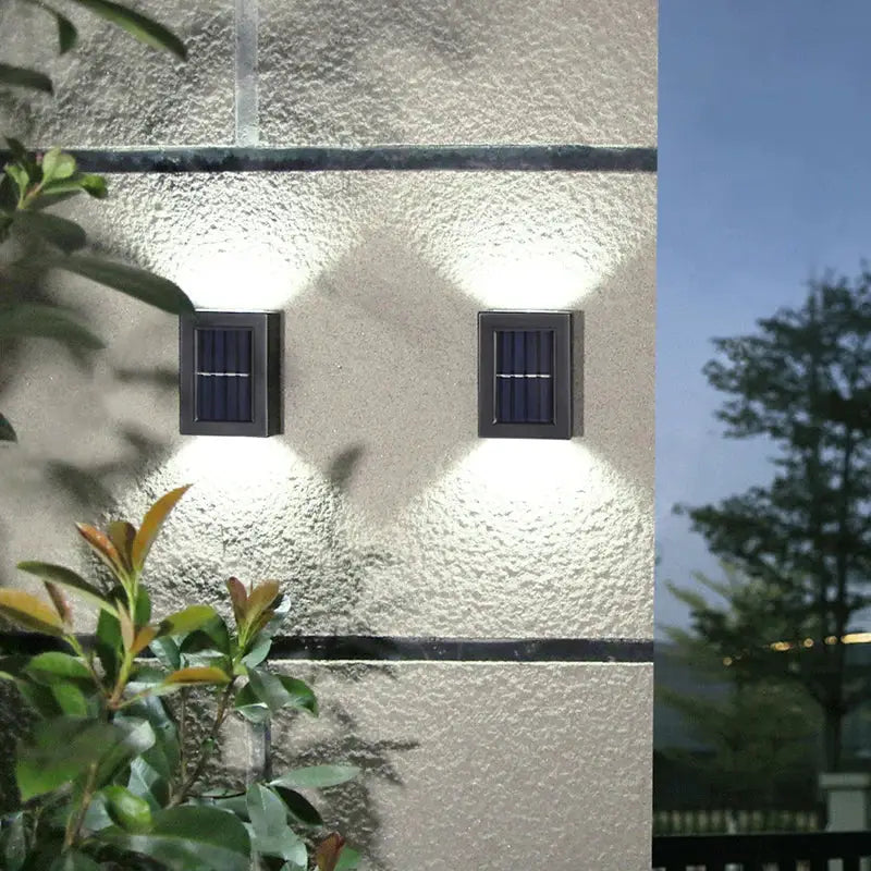 Modern matte black rectangular outdoor led lights garden wall decor