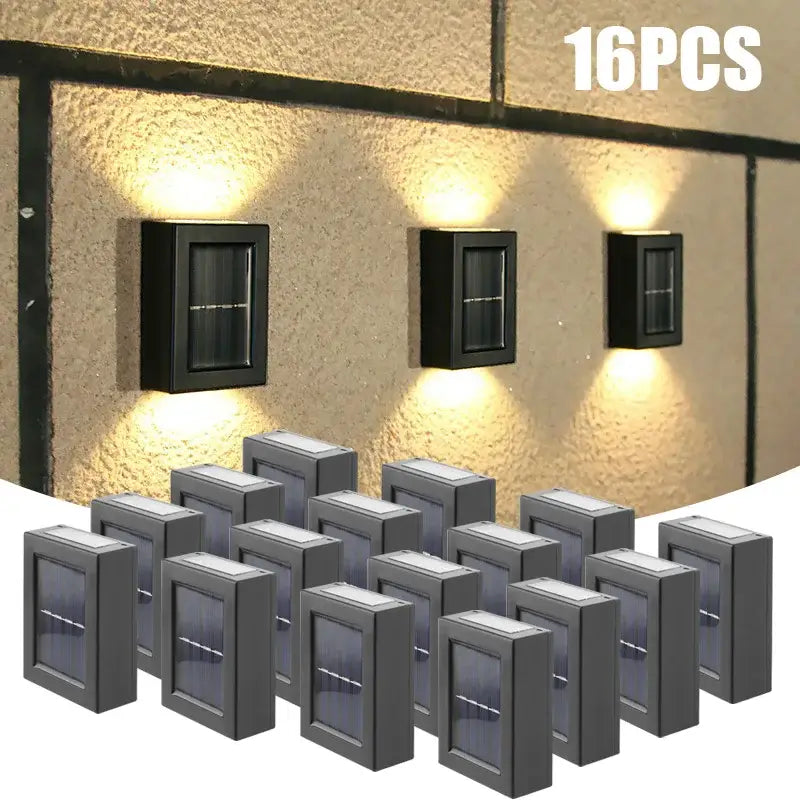 Modern matte black rectangular outdoor led lights garden wall decor