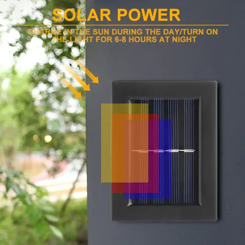 Modern matte black rectangular outdoor led lights garden wall decor