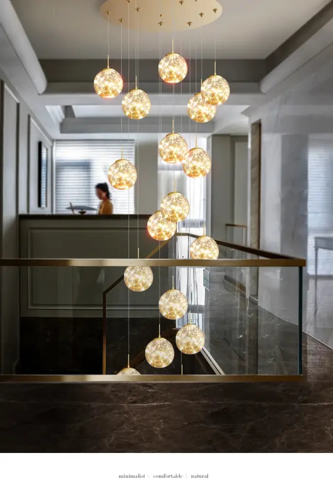 Modern spiral crystal ball chandelier dining room free shipping