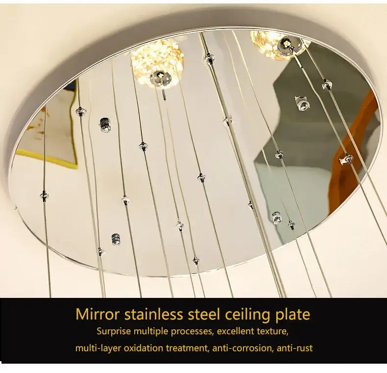 Modern spiral crystal ball chandelier dining room free shipping