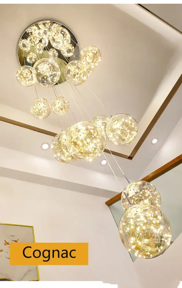 Modern spiral crystal ball chandelier dining room free shipping