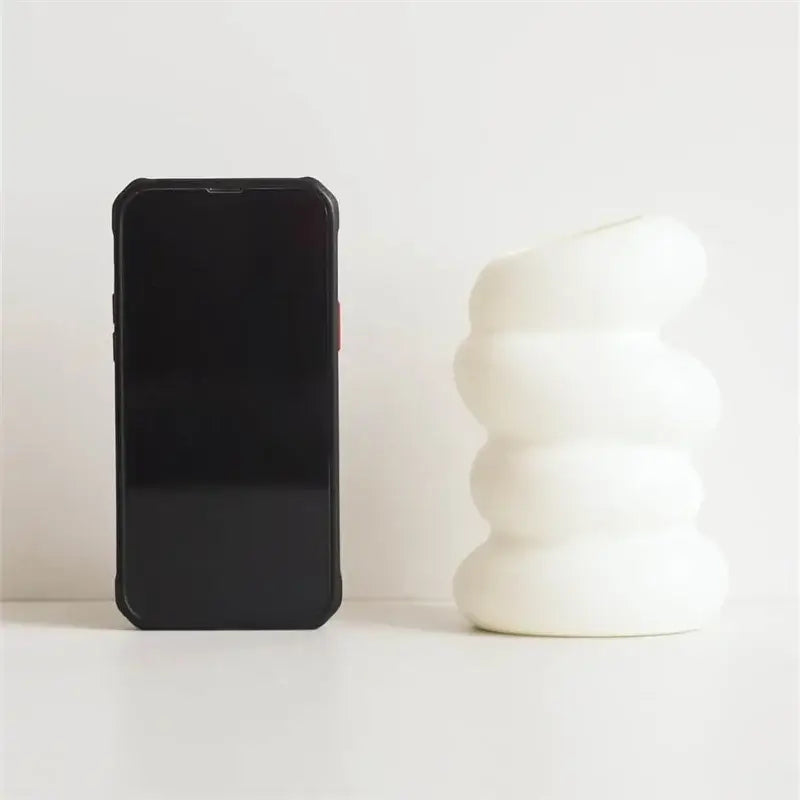 Modern spiral white vase living room ceramic decor