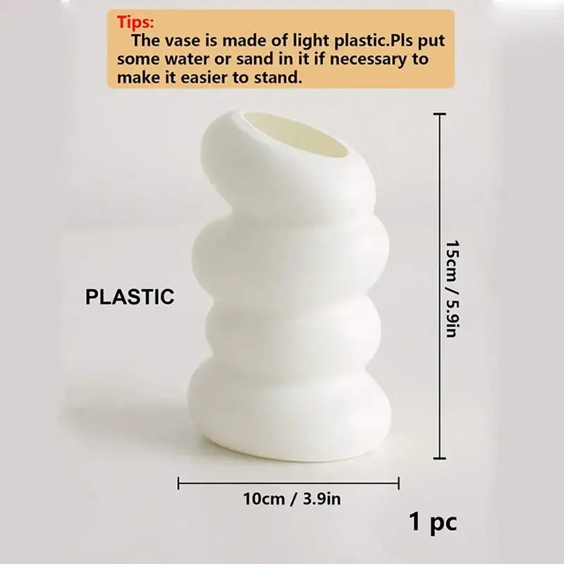 Modern spiral white vase living room ceramic decor