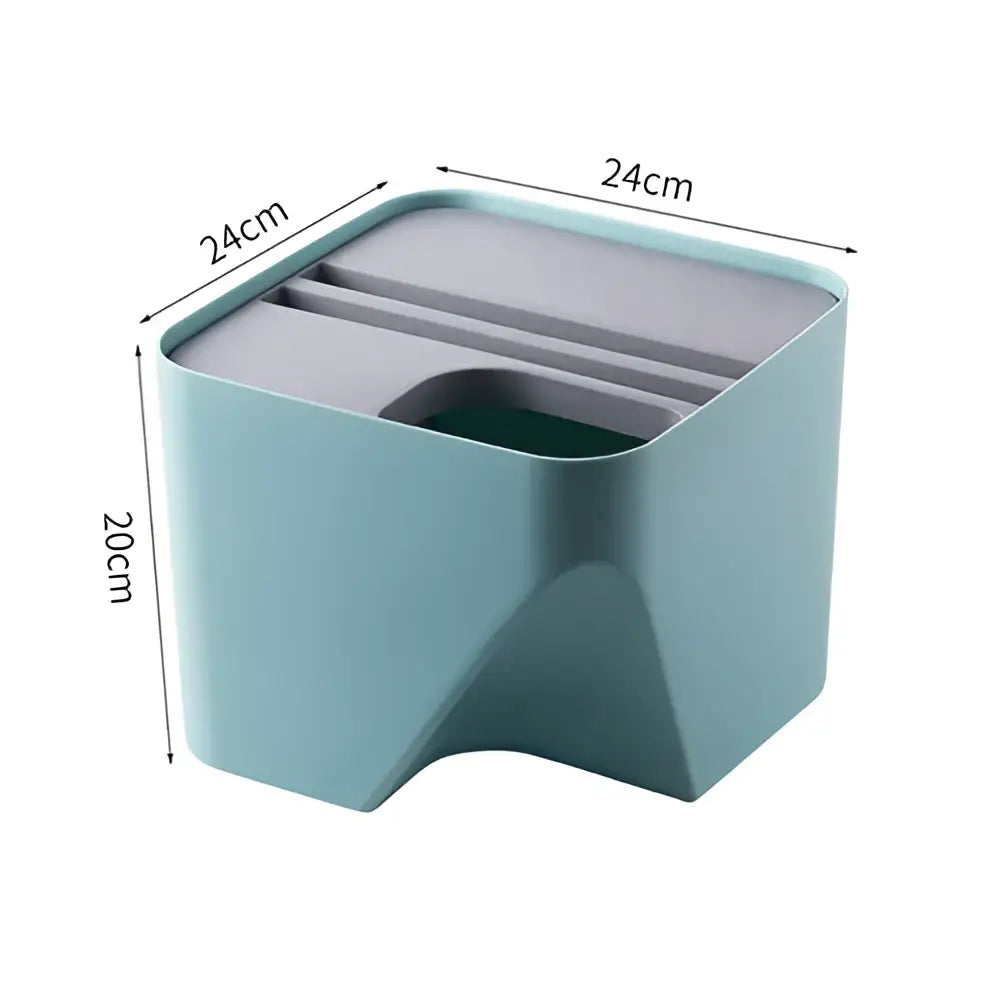 Decorbites stackable trash white & gray kitchen recycling bin