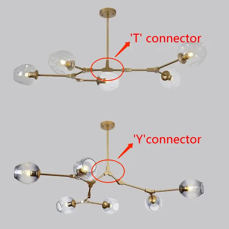 Modern green glass chandelier lighting dining room swirl pendant