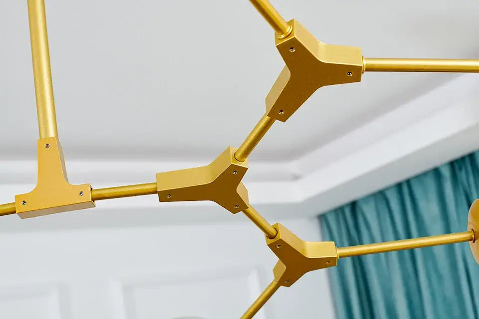 Stylish nordic chandelier with clear glass for dining living room