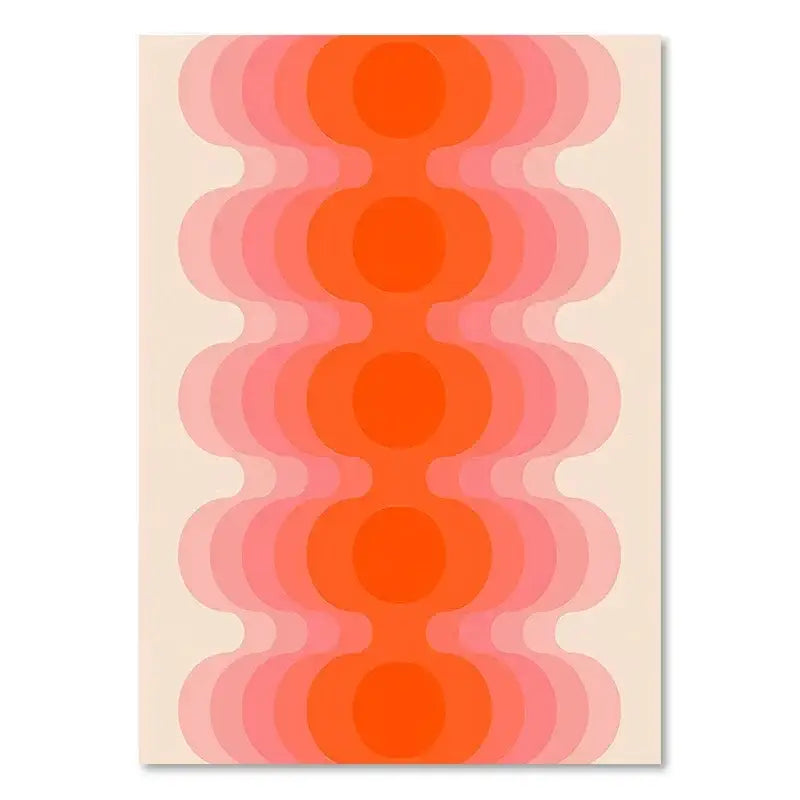 Retro sunset stripes art prints living room wall decor