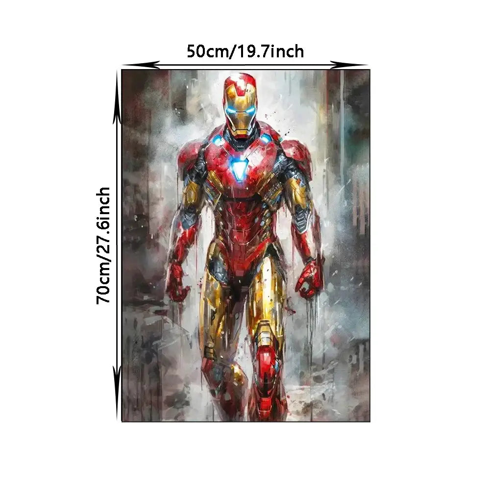 Watercolor marvel superhero canvas wall art bedroom decor