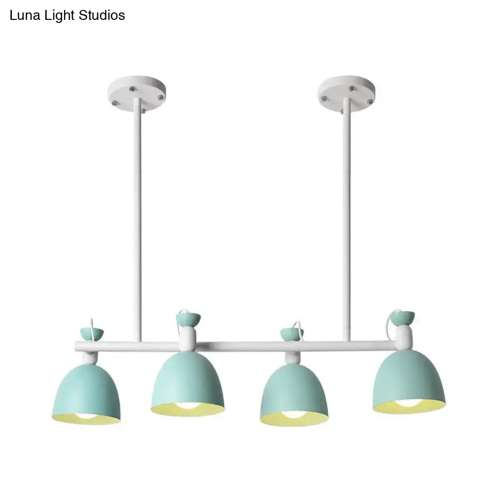 Modern mint green 4-light pendant – dining room 110v-120v light