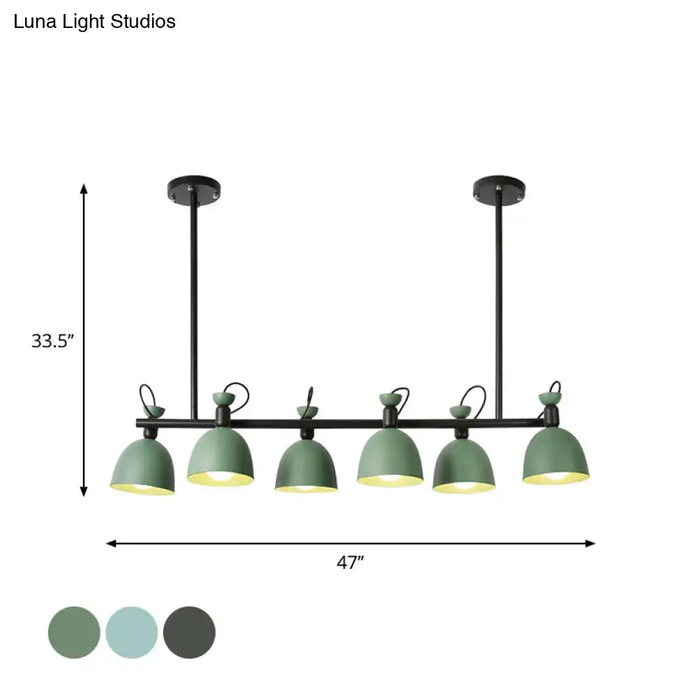 Modern mint green 4-light pendant – dining room 110v-120v light