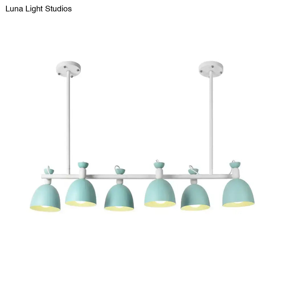 Modern mint green 4-light pendant – dining room 110v-120v light