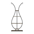 Bunny shaped black & wood metal plant stand living room wall shelf