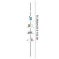 Adjustable chrome and white telescopic shower rack bathroom tension pole