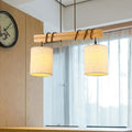 Decorbites traditional fabric wood pendant light dining room fixture