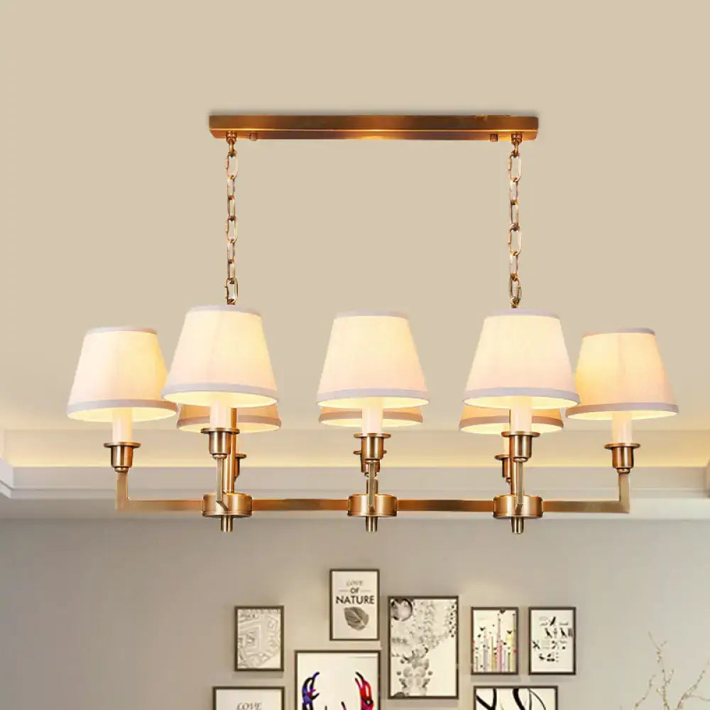 Traditional gold conic island ceiling light living room chandelier