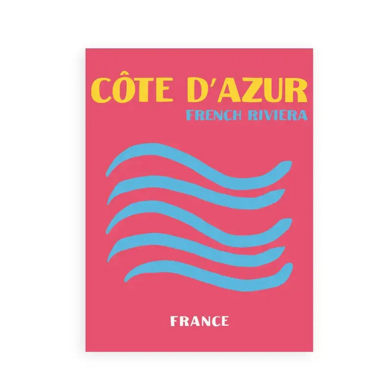 Algarve sun yellow & blue travel posters art print living room