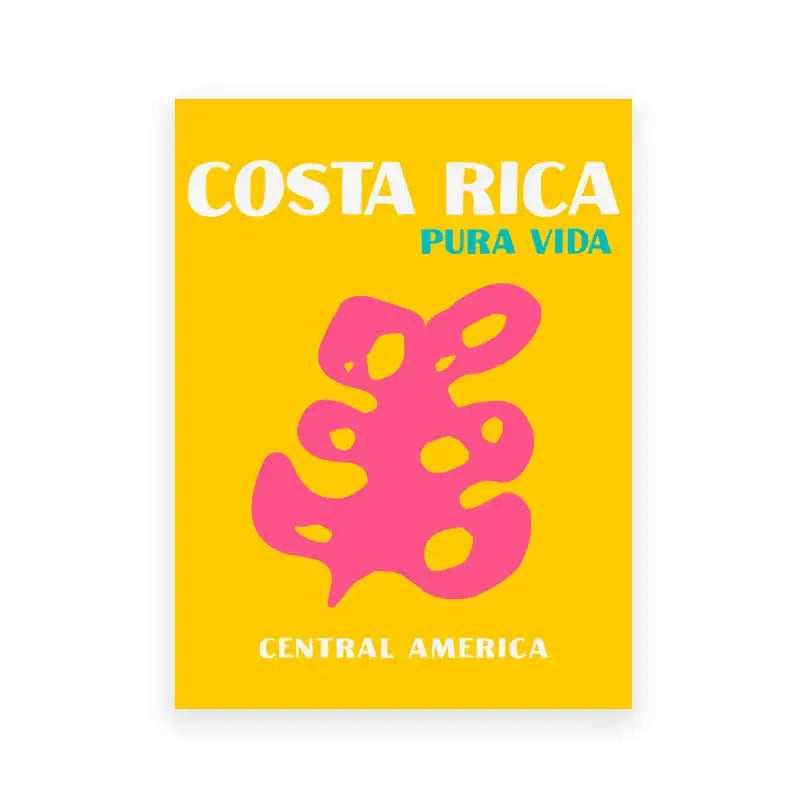Vibrant pink and yellow miami bondi ibiza travel posters bedroom art