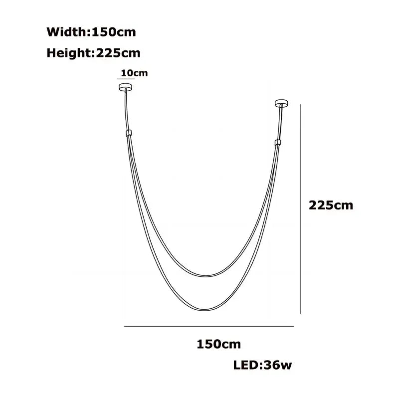Minimalist silver flexible leather belt wall lamp bedroom light