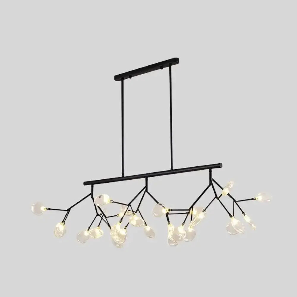 Modern black 27 light branching globe chandelier dining room fixture