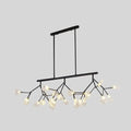 Modern black 27 light branching globe chandelier dining room fixture