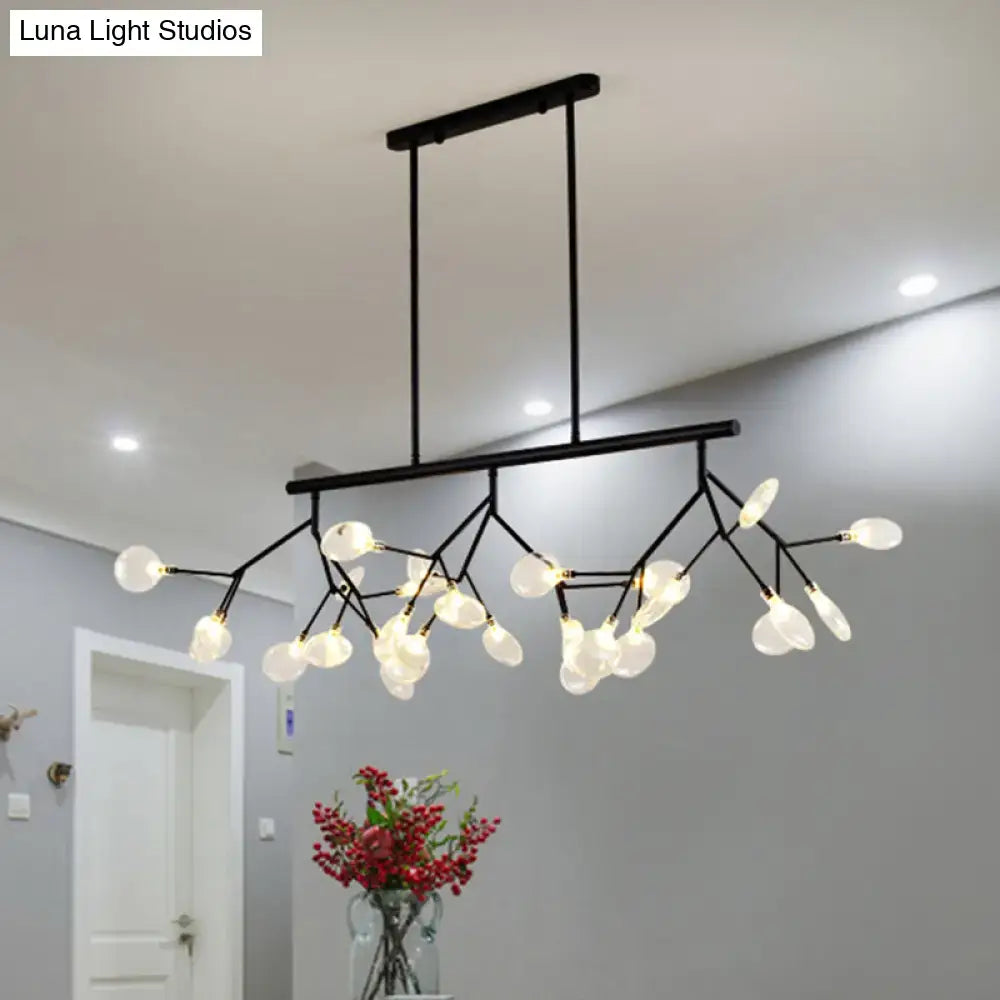 Modern black 27 light branching globe chandelier dining room fixture