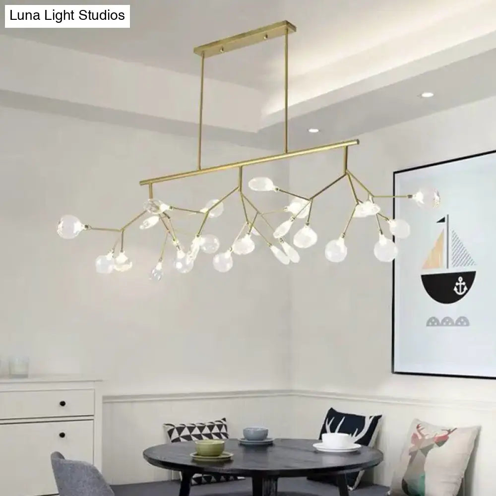 Modern black 27 light branching globe chandelier dining room fixture