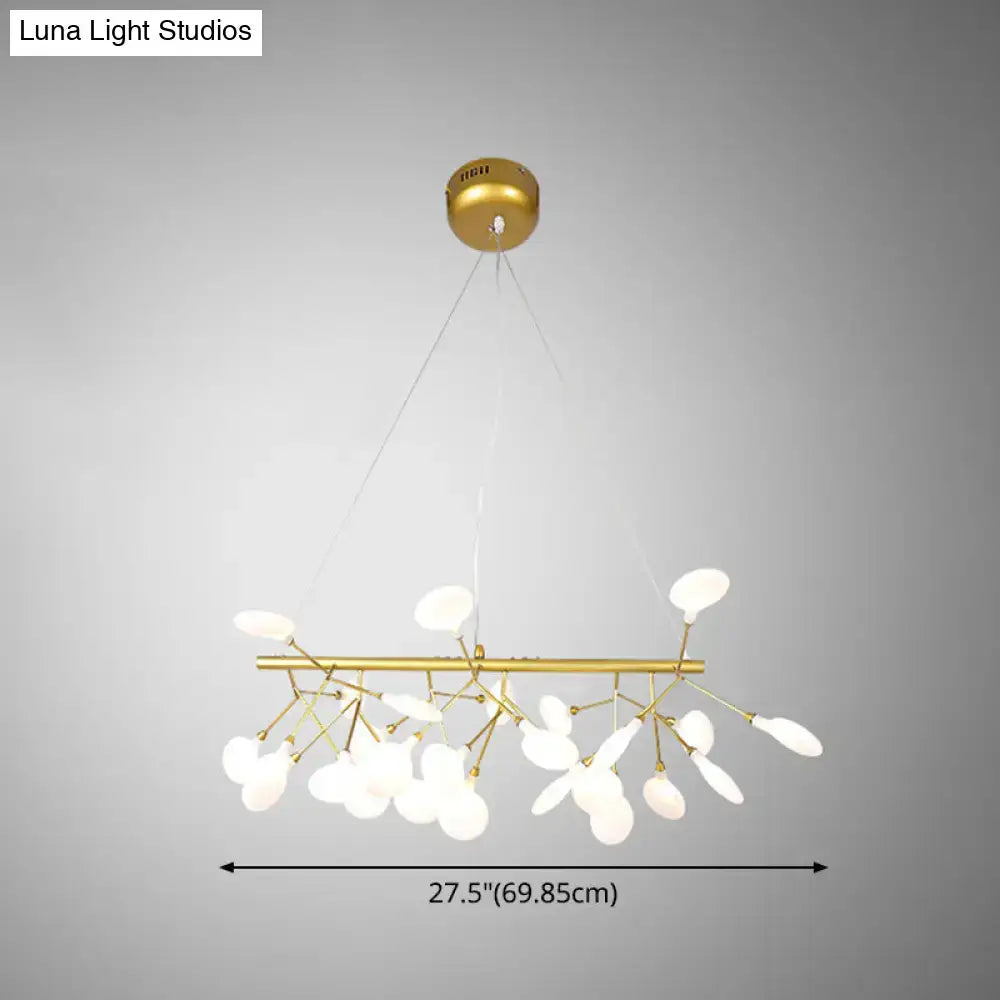 Modern gold linear firefly pendant lighting for living room