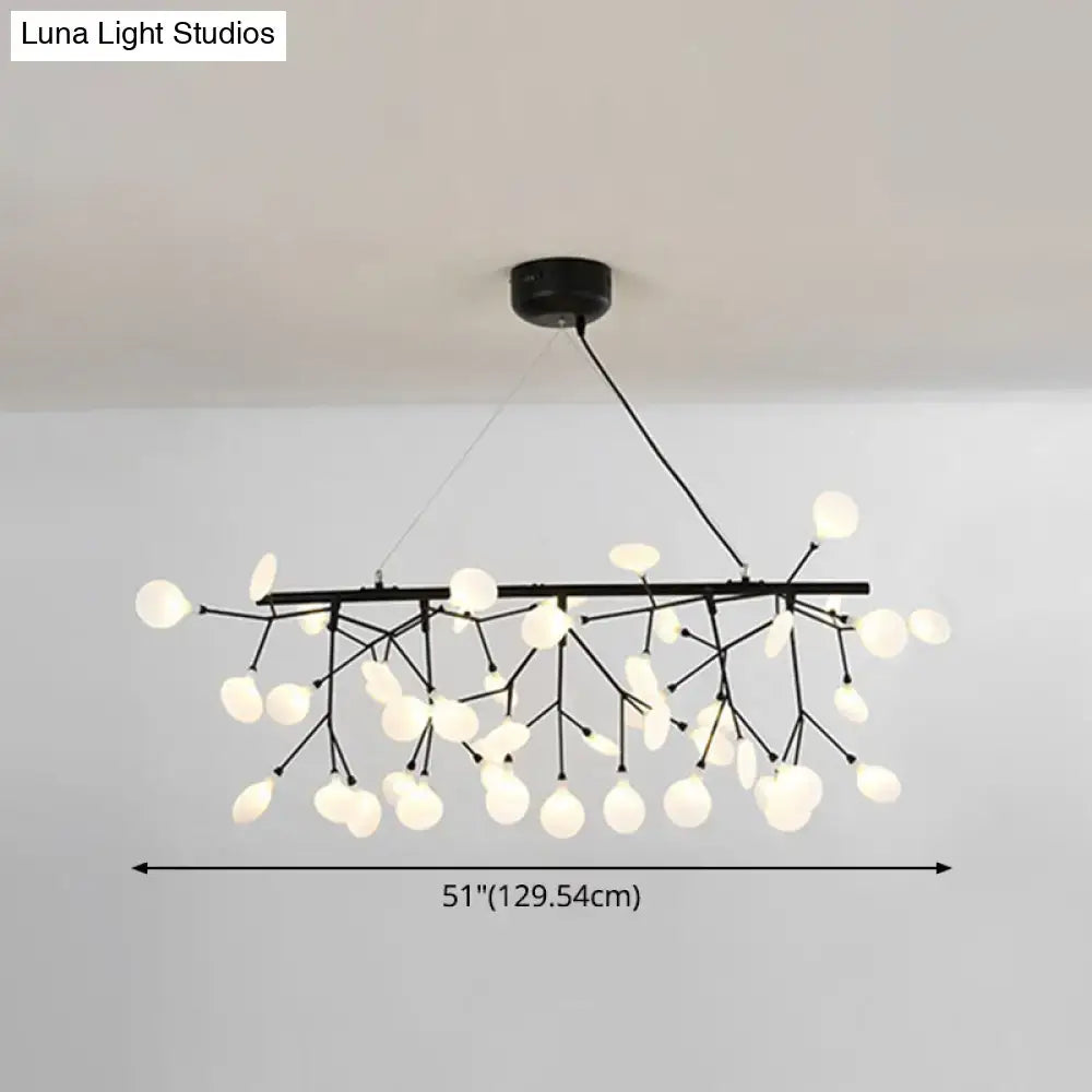 Modern gold linear firefly pendant lighting for living room