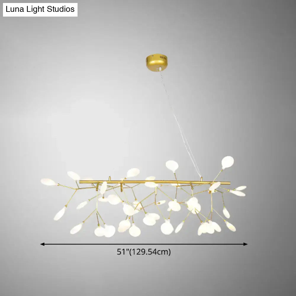 Modern gold linear firefly pendant lighting for living room