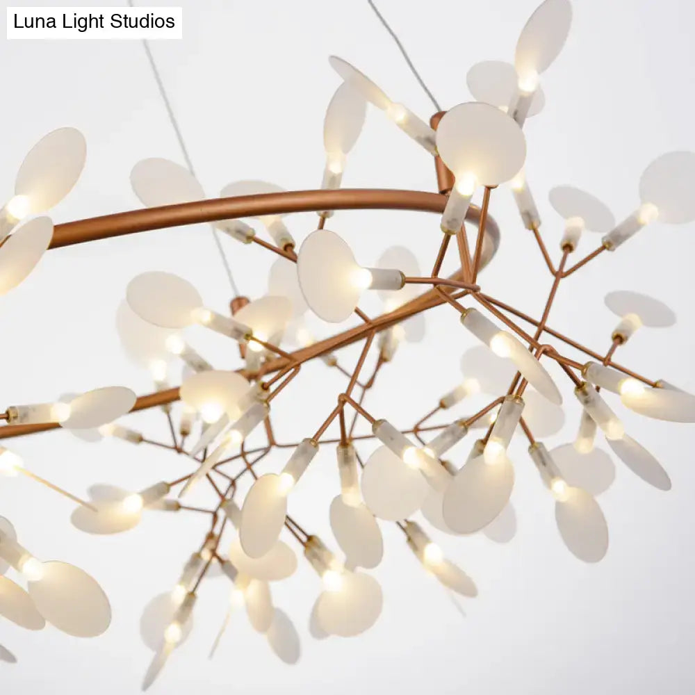 Modern brass firefly ceiling light dining room branch pendant