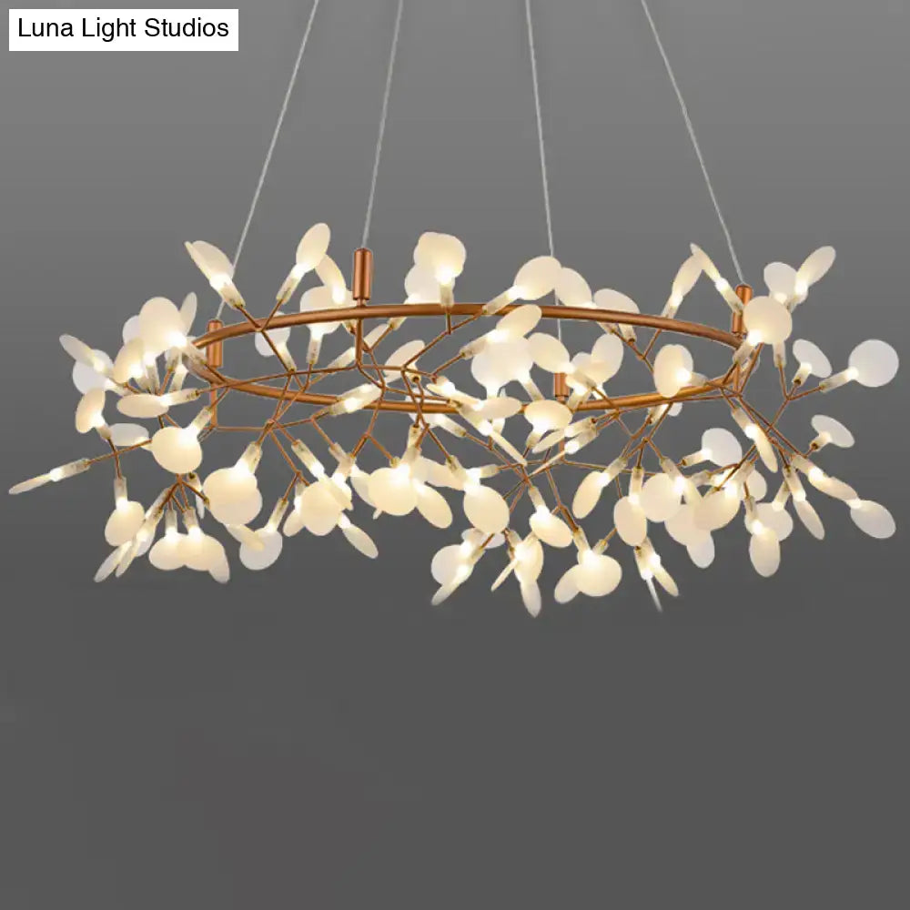 Modern brass firefly ceiling light dining room branch pendant