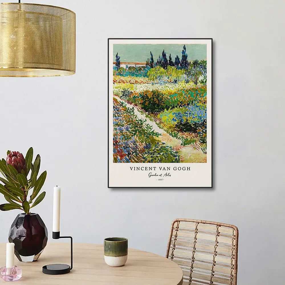 Vincent van gogh starry night framed canvas set living room wall art