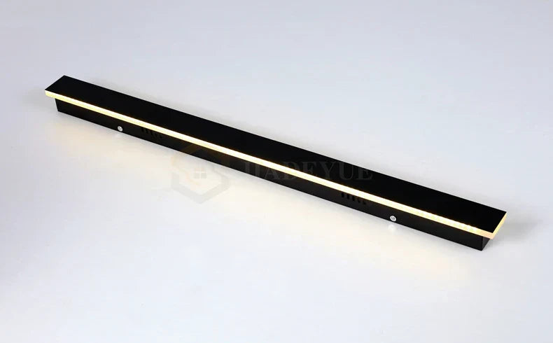 Modern minimalist black waterproof led long wall light outdoor sconce