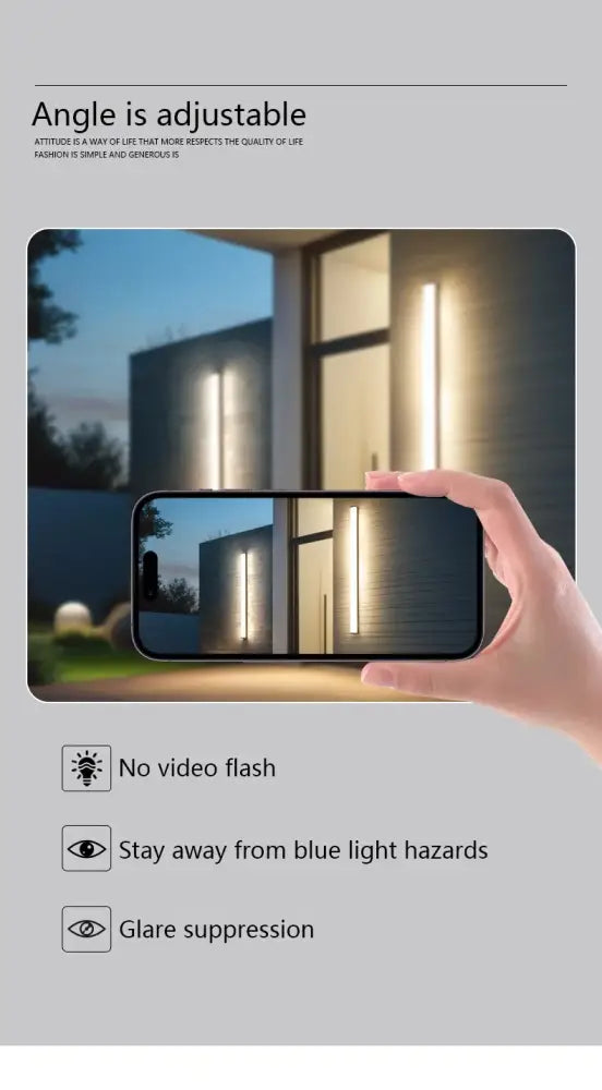 Modern minimalist black long strip led wall light outdoor sconce