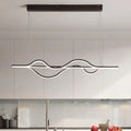 Modern bronze decorbites wavy linear island light for kitchen 110v-120v