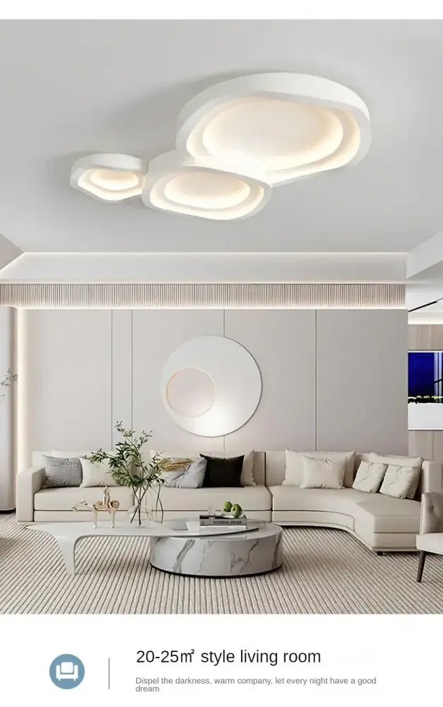 Modern white cloud led ceiling lamps bedroom soft glow light