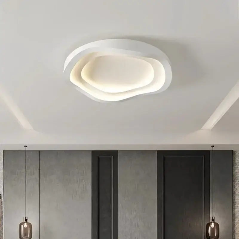 Modern white cloud led ceiling lamps bedroom soft glow light