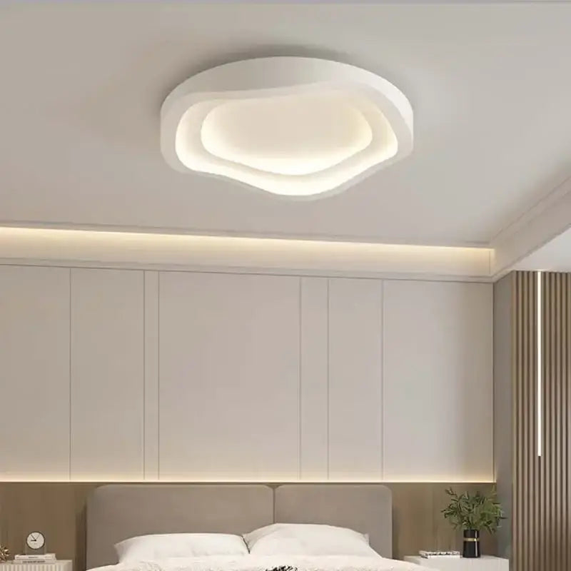 Modern white cloud led ceiling lamps bedroom soft glow light